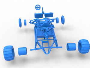 Old school Sand Rail buggy Scale 1 to 25 3D-printmodel