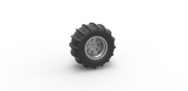 Rear wheel for Dune Buggy 6 Scale 1 to 25 3D प्रिंट मॉडल .c4d .max .obj .3ds .fbx .stl .blend 
