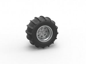 Rear wheel for Dune Buggy 6 Scale 1 to 25 3Dプリントモデル