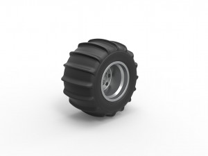 Rear wheel for Dune Buggy 6 Scale 1 to 25 3D प्रिंट मॉडल