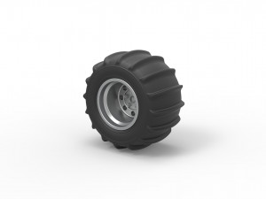 Rear wheel for Dune Buggy 6 Scale 1 to 25 3D प्रिंट मॉडल