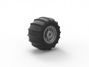 Rear wheel for Dune Buggy 6 Scale 1 to 25 3D प्रिंट मॉडल