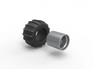 Rear wheel for Dune Buggy 6 Scale 1 to 25 3D Print Model