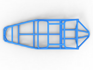 Frame for old school Sand Rail buggy Scale 1 to 25 3D Druckmodell