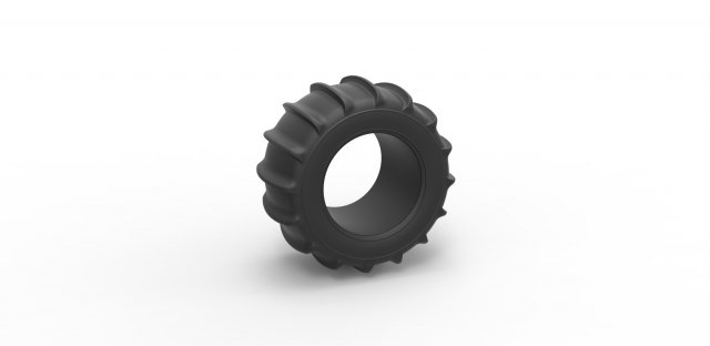 Dune buggy rear tire 6 Scale 1 to 25 Modelo de impresión 3D .c4d .max .obj .3ds .fbx .stl .blend 