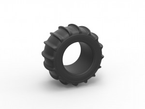 Dune buggy rear tire 6 Scale 1 to 25 Modello di stampa 3D
