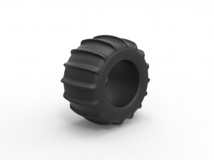 Dune buggy rear tire 6 Scale 1 to 25 Modelo de impresión 3D