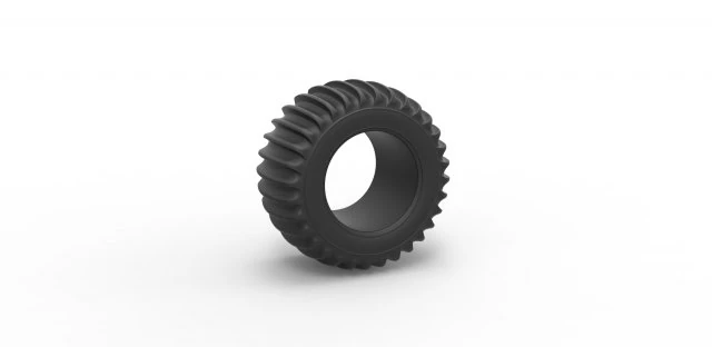 Dune buggy rear tire 8 Scale 1 to 25 3D Print Model .c4d .max .obj .3ds .fbx .stl .blend 