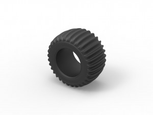 Dune buggy rear tire 8 Scale 1 to 25 3Dプリントモデル