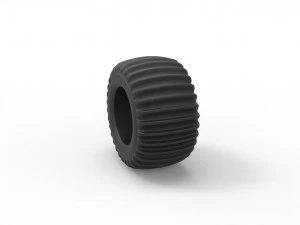 Dune buggy rear tire 8 Scale 1 to 25 3D Print Model
