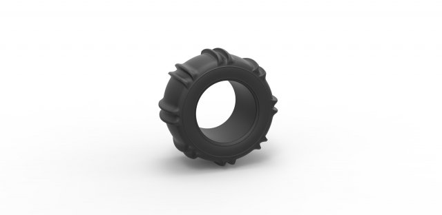 Dune buggy rear tire 9 Scale 1 to 25 Modelo de impresión 3D .c4d .max .obj .3ds .fbx .stl .blend 