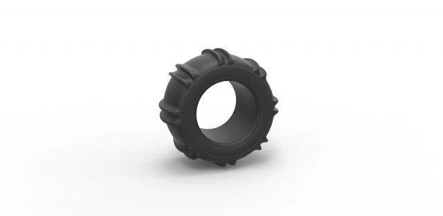 Neum&aacute;tico trasero para buggy 9 Escala 1 a 25 Modelo de impresión 3D .c4d .max .obj .3ds .fbx .stl .blend 