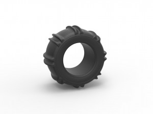 Dune buggy rear tire 9 Scale 1 to 25 3D प्रिंट मॉडल