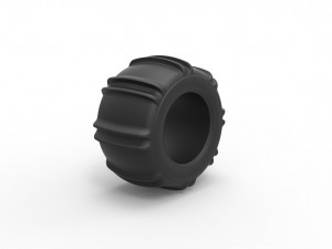 Dune buggy rear tire 9 Scale 1 to 25 Modelo de impresión 3D