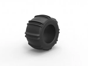 Neum&aacute;tico trasero para buggy 9 Escala 1 a 25 Modelo de impresión 3D