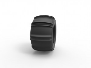Dune buggy rear tire 9 Scale 1 to 25 Modelo de impresión 3D