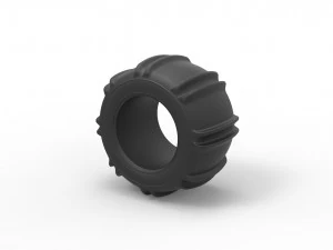 Neum&aacute;tico trasero para buggy 9 Escala 1 a 25 Modelo de impresión 3D