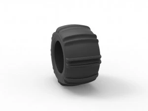 Neum&aacute;tico trasero para buggy 9 Escala 1 a 25 Modelo de impresión 3D