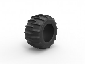 Dune buggy rear tire 10 Scale 1 to 25 3D printmodel