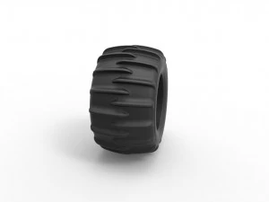 Dune buggy rear tire 10 Scale 1 to 25 3D Print Model