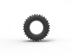 Dune buggy rear tire 10 Scale 1 to 25 3D Print Model