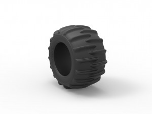 Dune buggy rear tire 10 Scale 1 to 25 3D printmodel