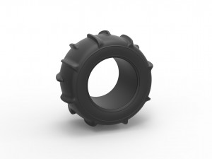 Dune buggy rear tire 11 Scale 1 to 25 3D 프린트 모델