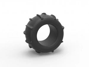 Dune buggy rear tire 11 Scale 1 to 25 3D Print Model