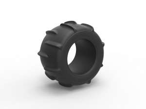 Dune buggy rear tire 11 Scale 1 to 25 Model Cetak 3D