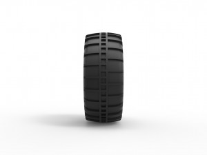 Dune buggy rear tire 12 Scale 1 to 25 3D Print Model
