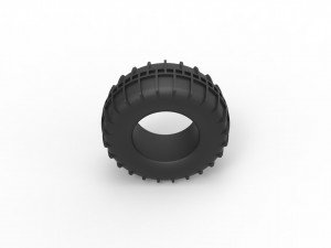 Dune buggy rear tire 12 Scale 1 to 25 3D Print Model