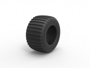 Dune buggy rear tire 13 Scale 1 to 25 Modelo de impresión 3D