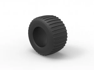 Dune buggy rear tire 13 Scale 1 to 25 3D Print Model
