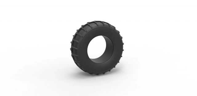 Dune buggy rear tire 14 Scale 1 to 25 3D Print Model .c4d .max .obj .3ds .fbx .stl .blend