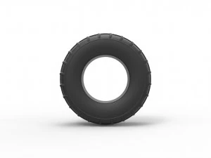 Dune buggy rear tire 14 Scale 1 to 25 3D Print Model