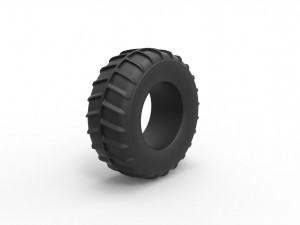 Dune buggy rear tire 15 Scale 1 to 25 Modello di stampa 3D