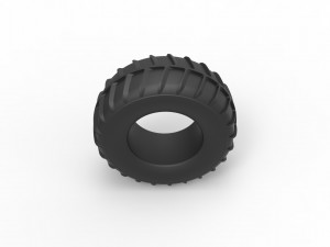 Dune buggy rear tire 15 Scale 1 to 25 Modello di stampa 3D