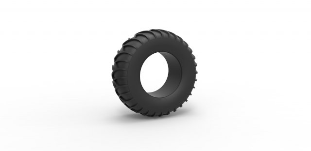 Tire for sand and snow Scale 1 to 25 3D Baskı Modeli .c4d .max .obj .3ds .fbx .stl .blend 