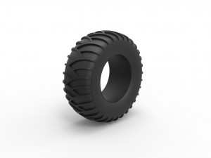 Tire for sand and snow Scale 1 to 25 3D Baskı Modeli