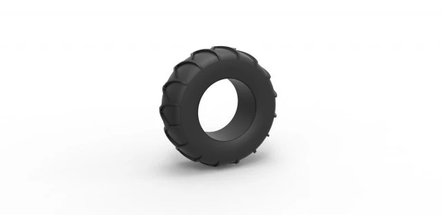 Tire for sand and snow 2 Scale 1 to 25 3D Print Model .c4d .max .obj .3ds .fbx .stl .blend 