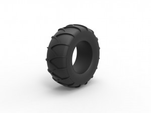 Tire for sand and snow 2 Scale 1 to 25 Model Cetak 3D