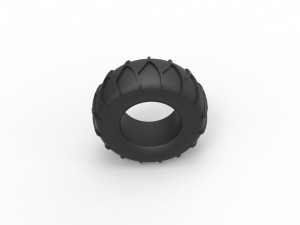 Tire for sand and snow 2 Scale 1 to 25 Model Cetak 3D