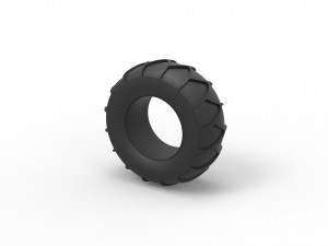 Tire for sand and snow 2 Scale 1 to 25 Model Cetak 3D