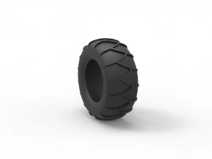Tire for sand and snow 2 Scale 1 to 25 3D Print Model