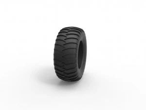 Tire for sand and snow 3 Scale 1 to 25 3D Print Model