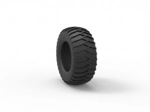 Tire for sand and snow 3 Scale 1 to 25 3D Print Model