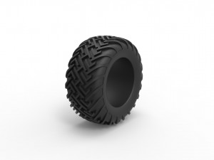 Dune buggy rear tire 16 Scale 1 to 25 3D printmodel