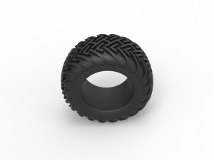 Dune buggy rear tire 16 Scale 1 to 25 3D printmodel