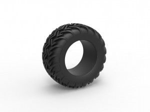Dune buggy rear tire 17 Scale 1 to 25 Modelo de impresión 3D