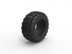 Dune buggy rear tire 17 Scale 1 to 25 3D Baskı Modeli
